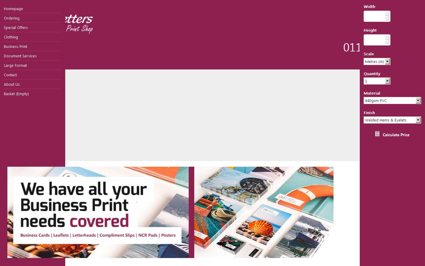 Printsetters.com Ltd Website