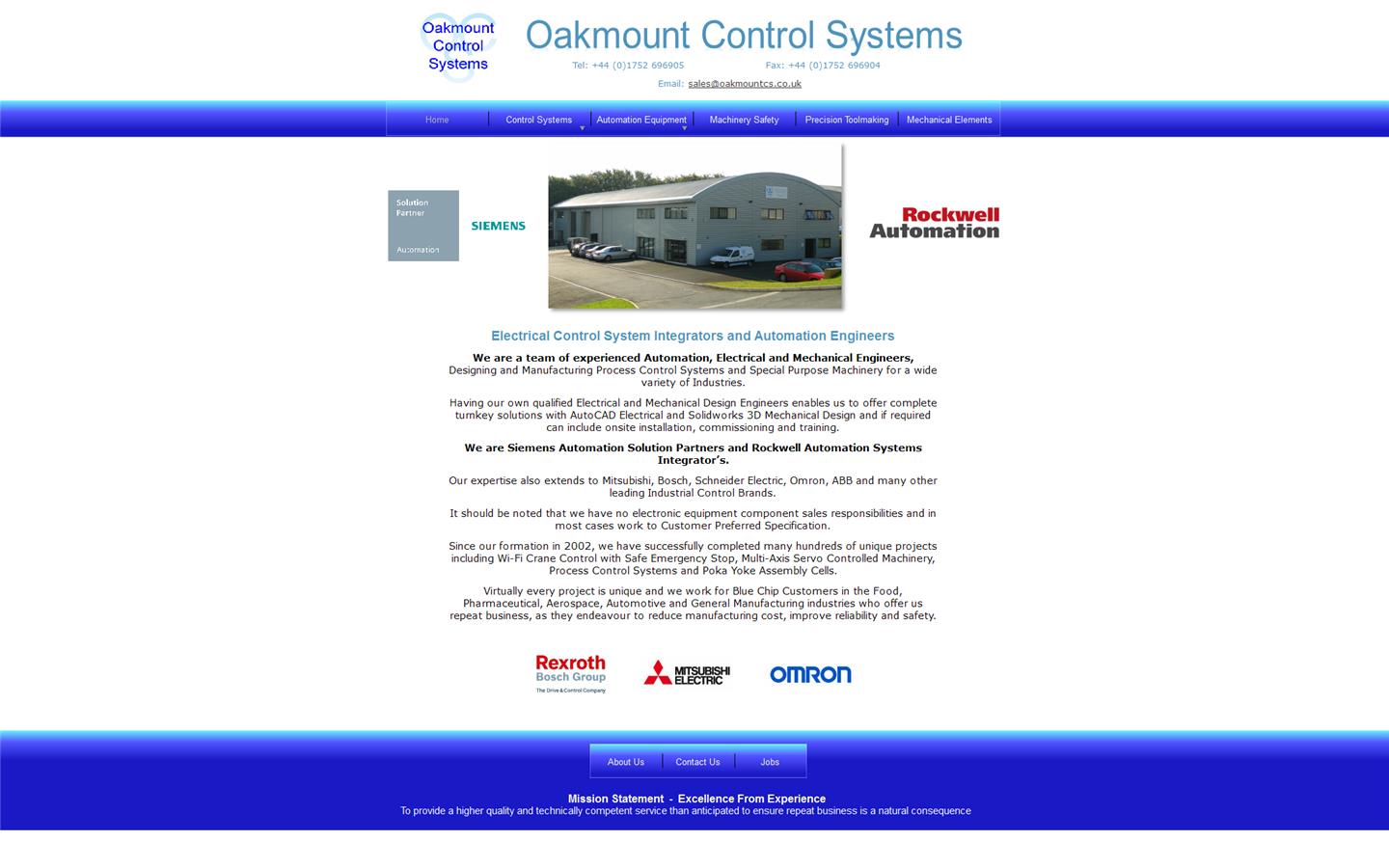 Oakmount Control Systems Ltd Website