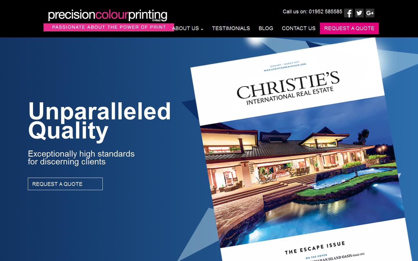 Precision Colour Printing Website
