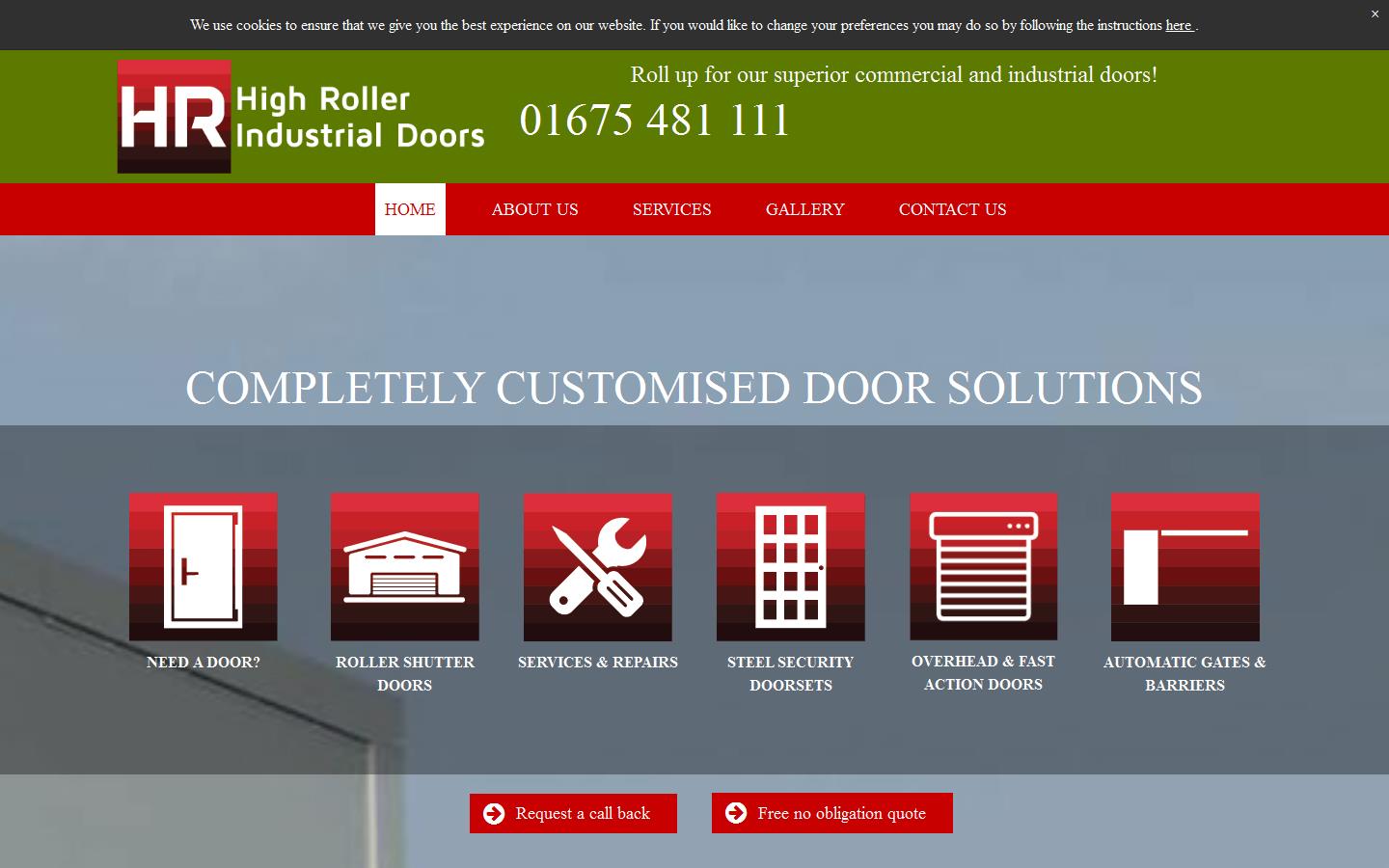 High Roller Doors Website