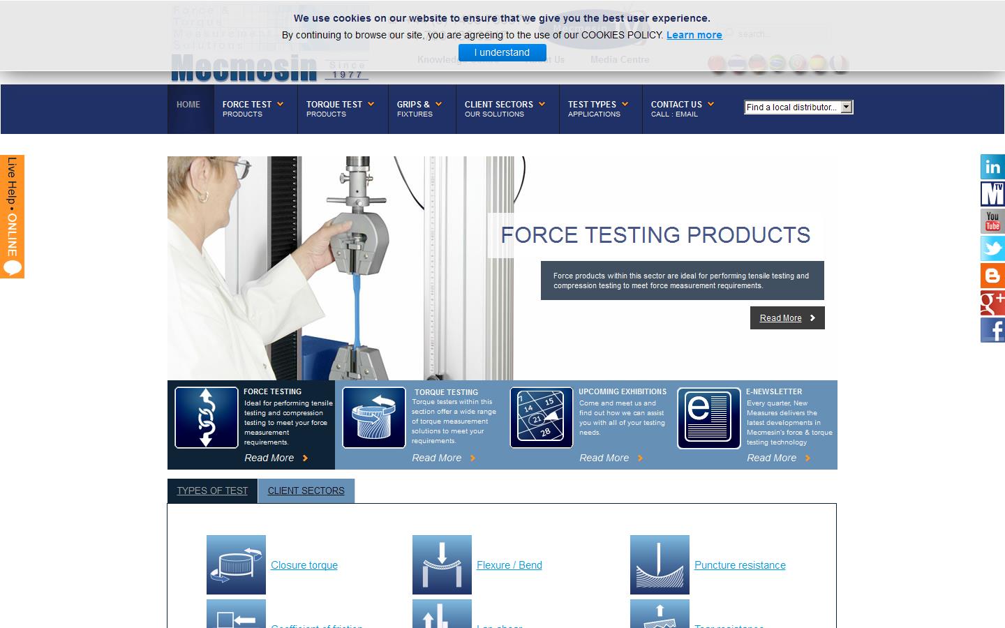 Mecmesin Ltd Website