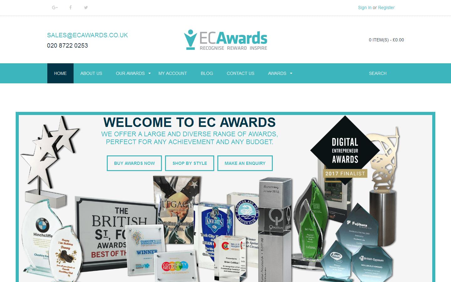 EC Awards  Website
