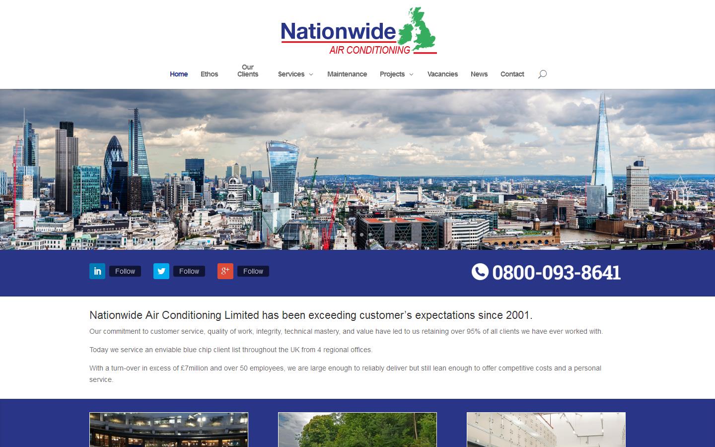 Nationwide Air Conditioning Ltd Website