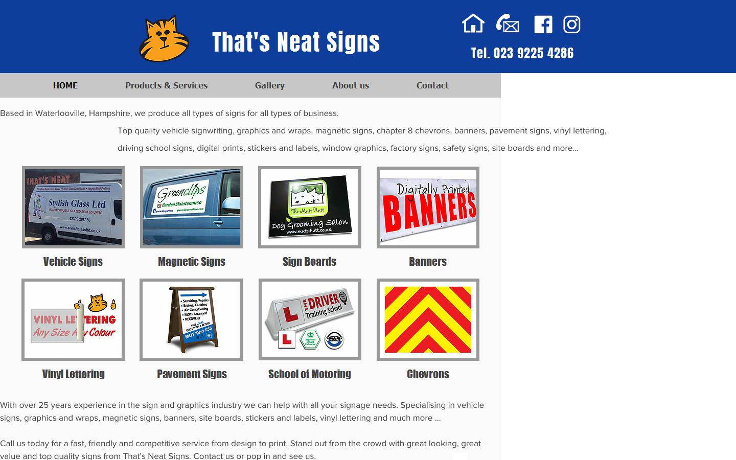 That''s Neat Signs Ltd Website