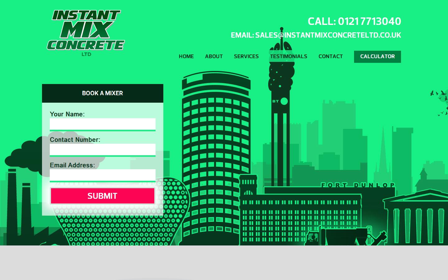 Instant Mix Concrete Ltd Website