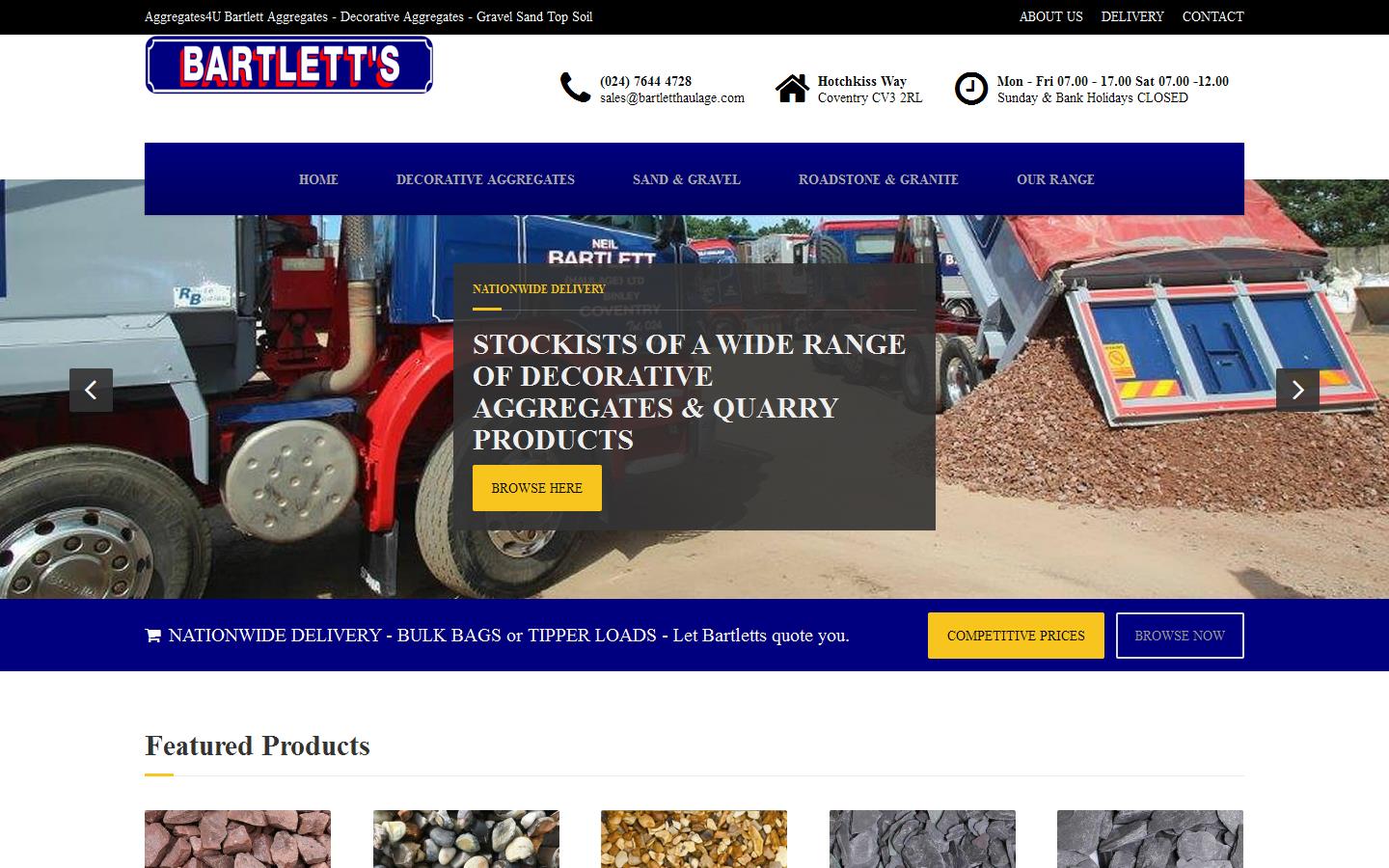 Bartlett Aggregates Website