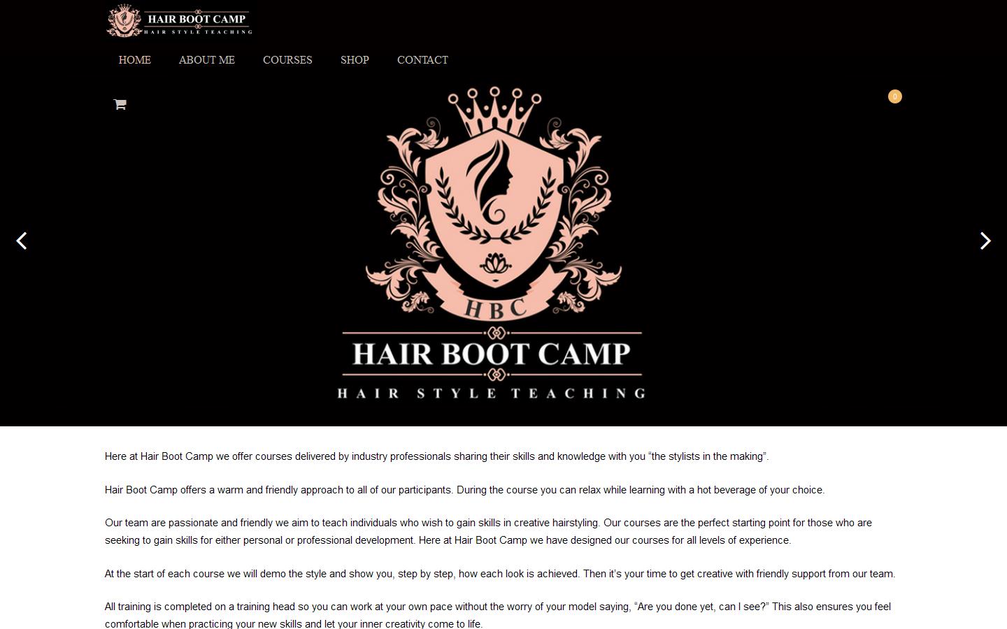 Hair Boot Camp Website