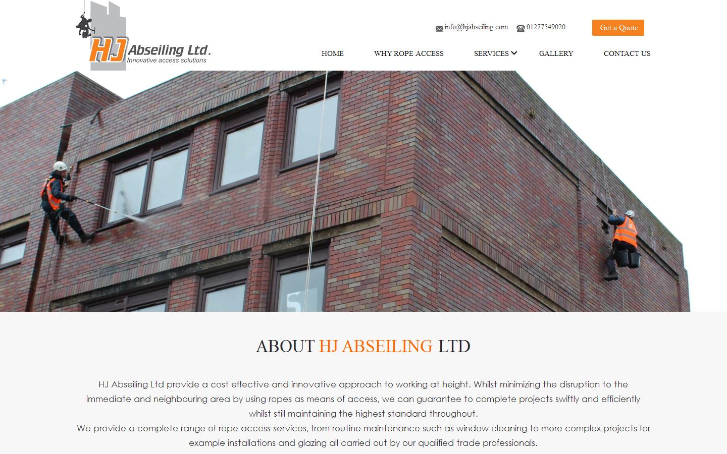 HJ Abseiling Ltd Website