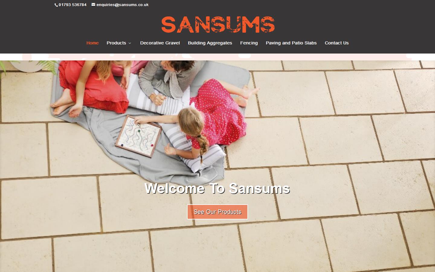 Sansums Sand & Gravel Website