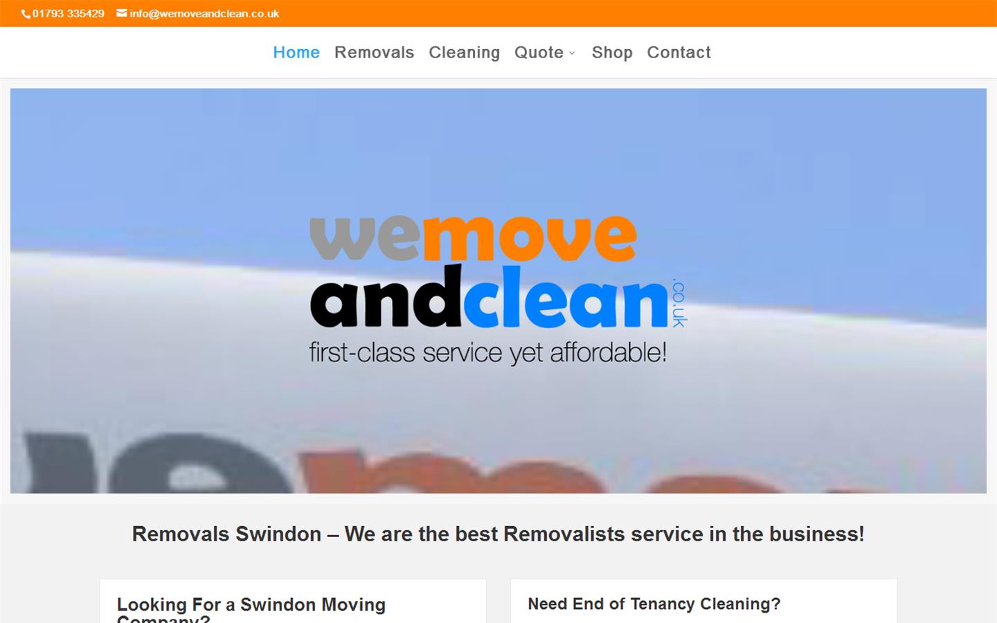 We Move and Clean Website