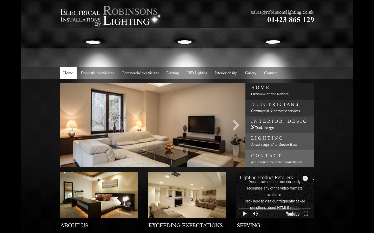 Robinsons Lighting Ltd Website