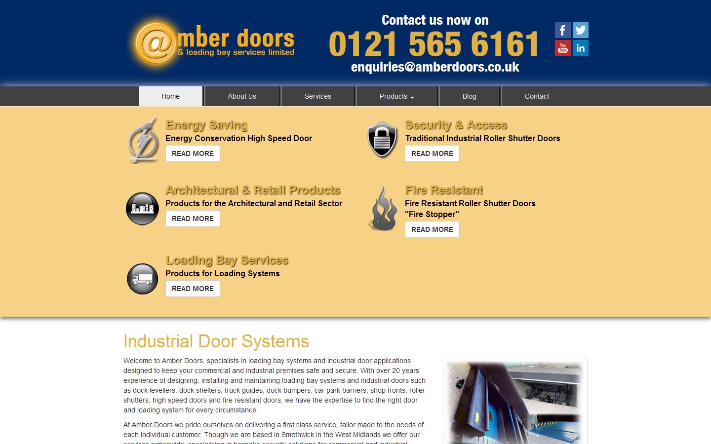 Amber Doors & Loading Bay Services Ltd Website