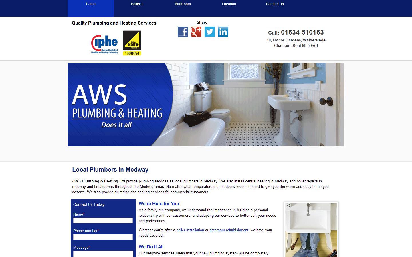 AWS Plumbing & Heating Ltd Website