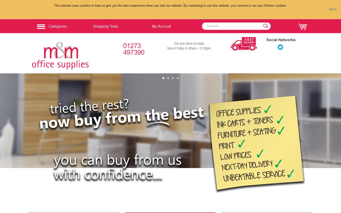 M&M Office Supplies Website