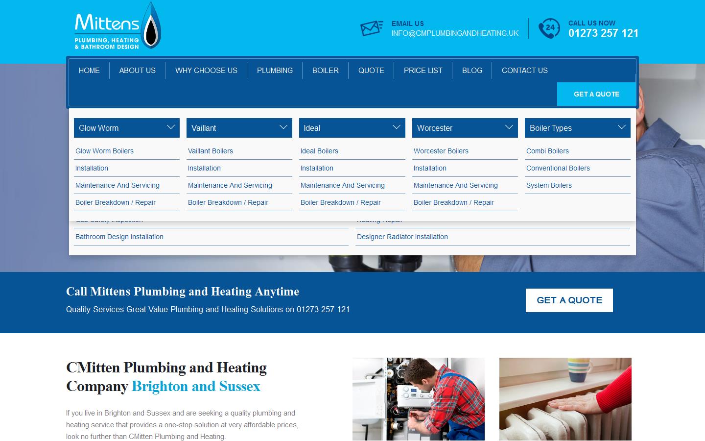 CMitten Plumbing and Heating Website