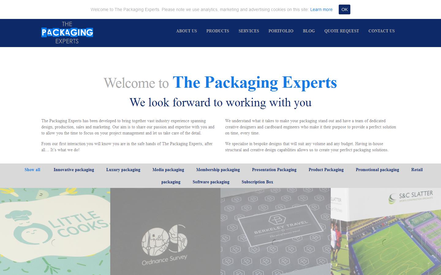 The Packaging Experts Website