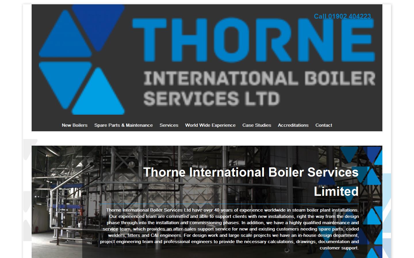 Thorne International Boiler Services Ltd Website