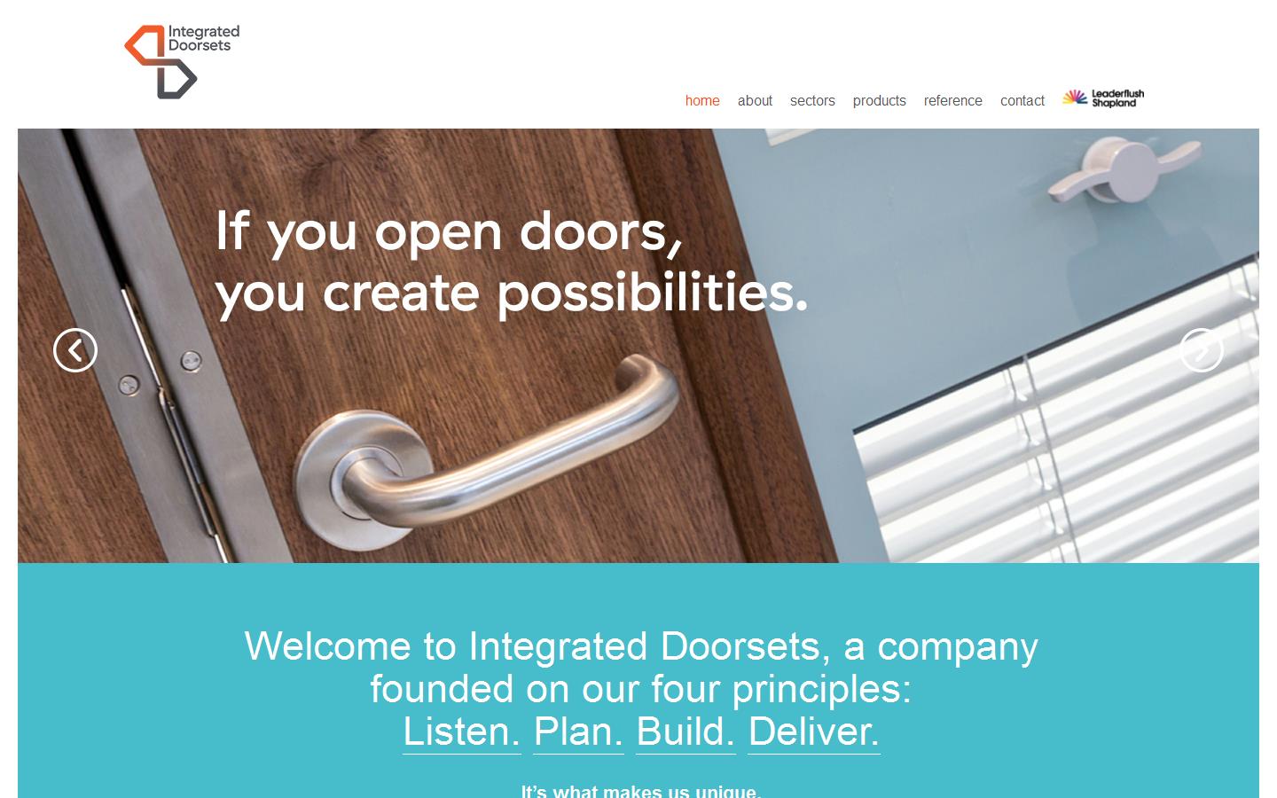 Integrated Doorsets Website
