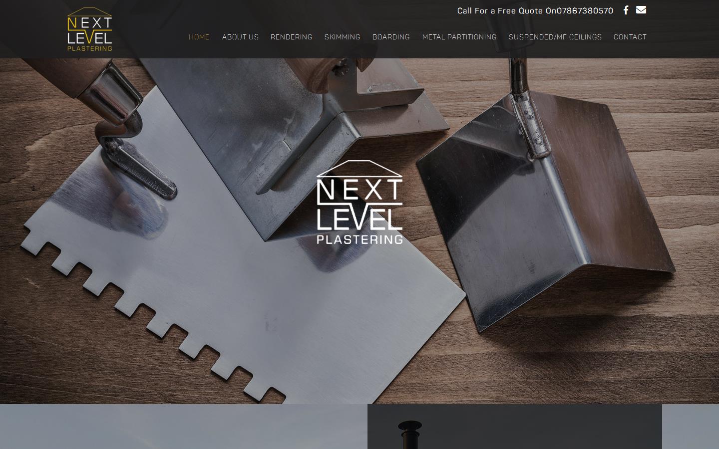 Next Level Plastering Website