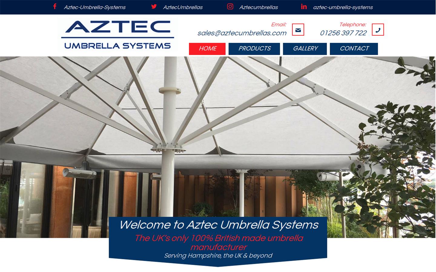Aztec Umbrella Systems Ltd Website