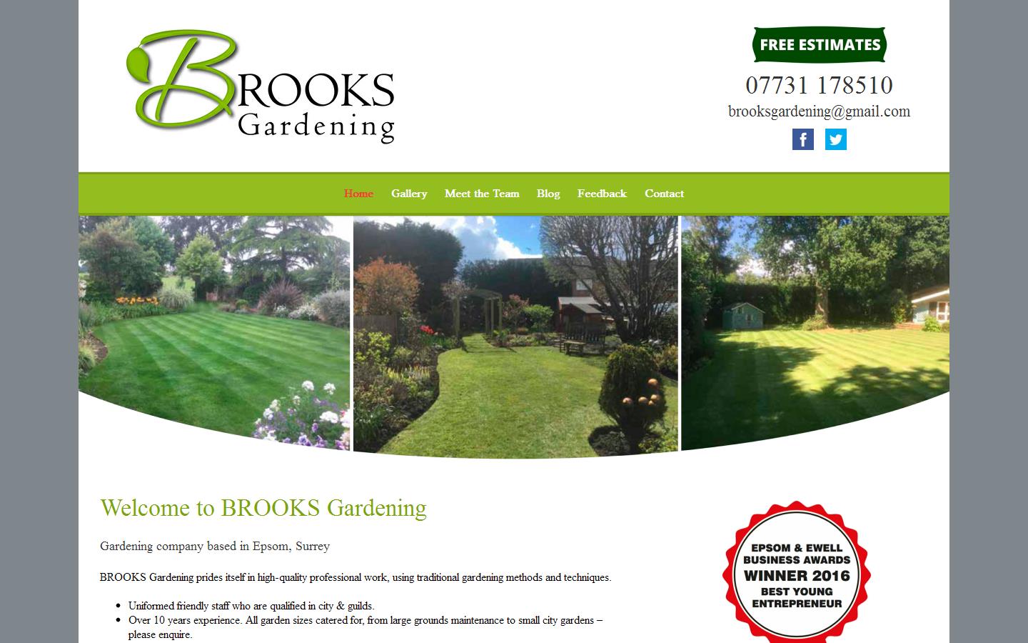 Brooks Gardening Ltd Website