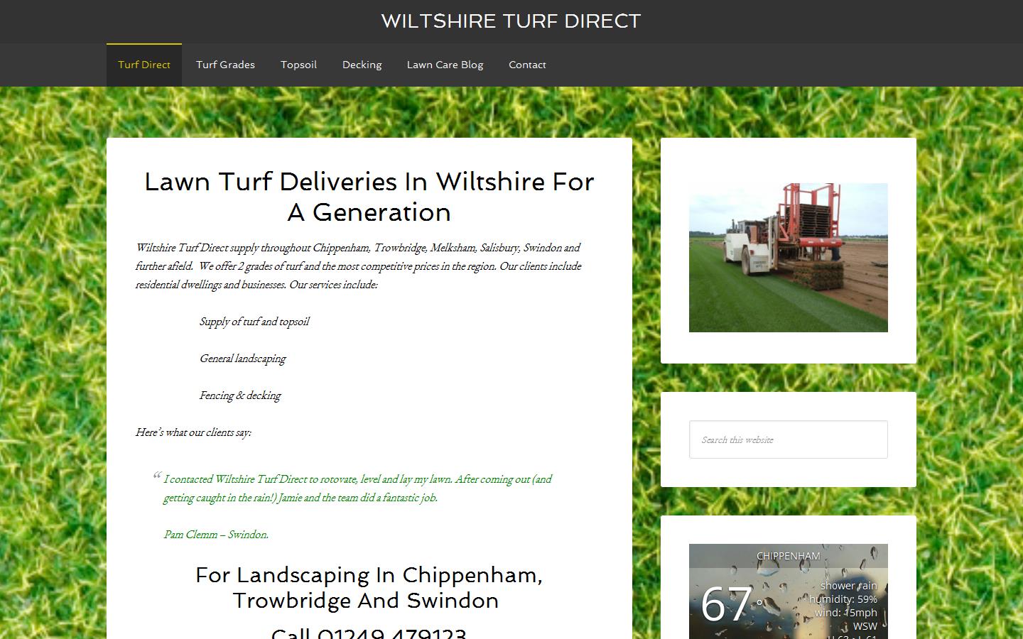 Wiltshire Turf Direct Website