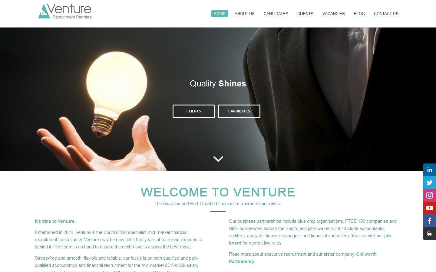 Venture Recruitment Partners Website