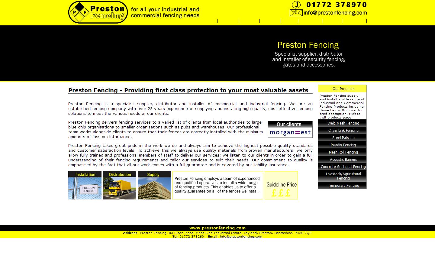 Preston Fencing Website