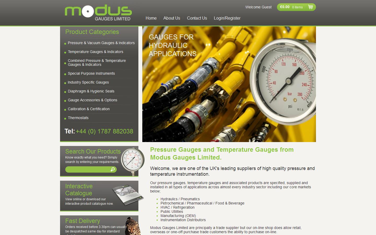 Modus Gauges Ltd Website
