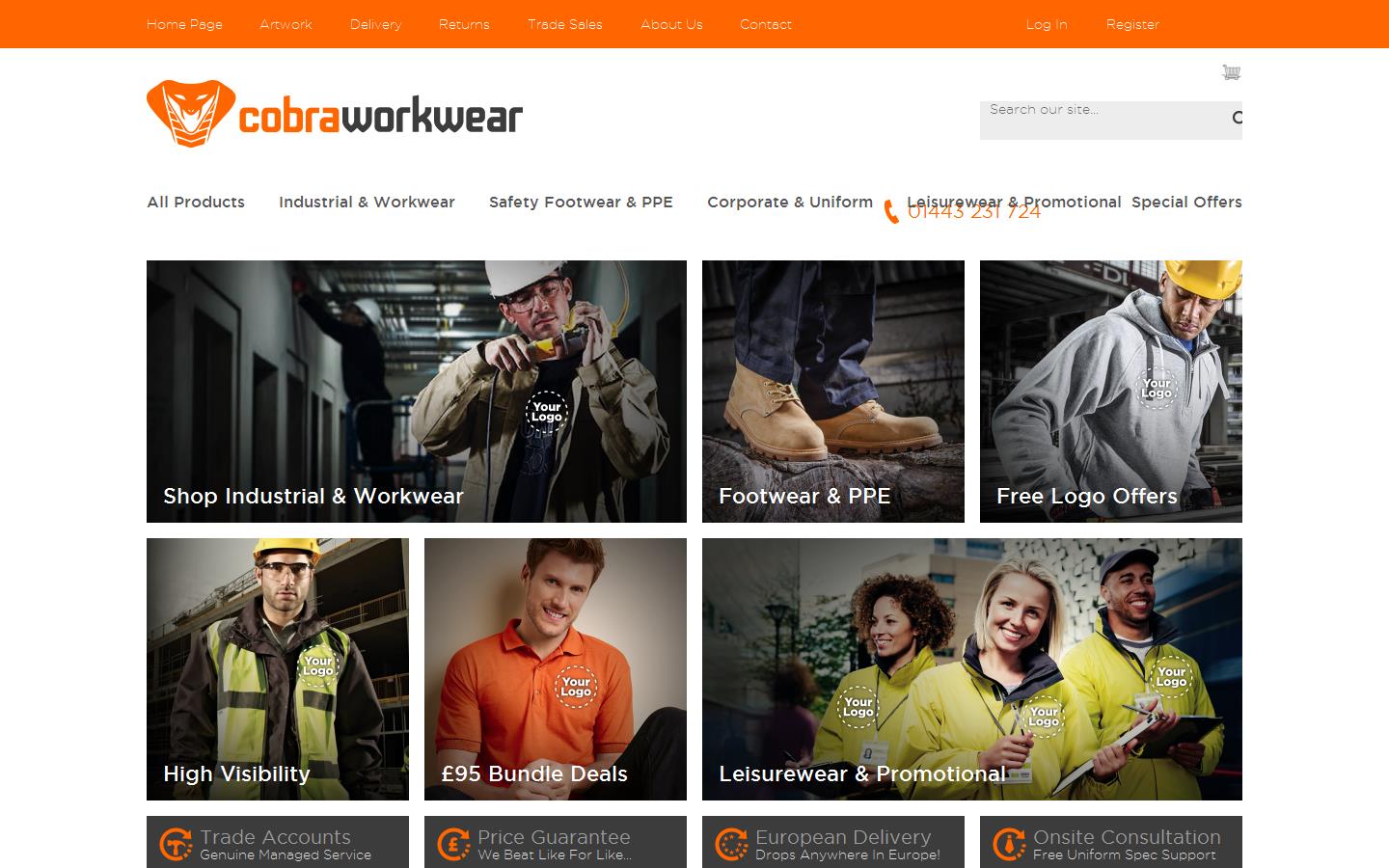 Cobra Workwear Website