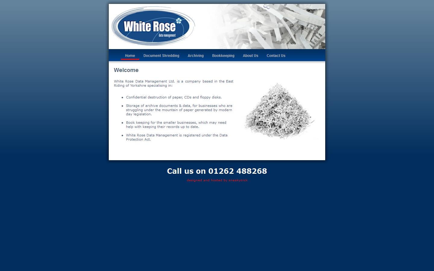 White Rose Data Management Ltd Website