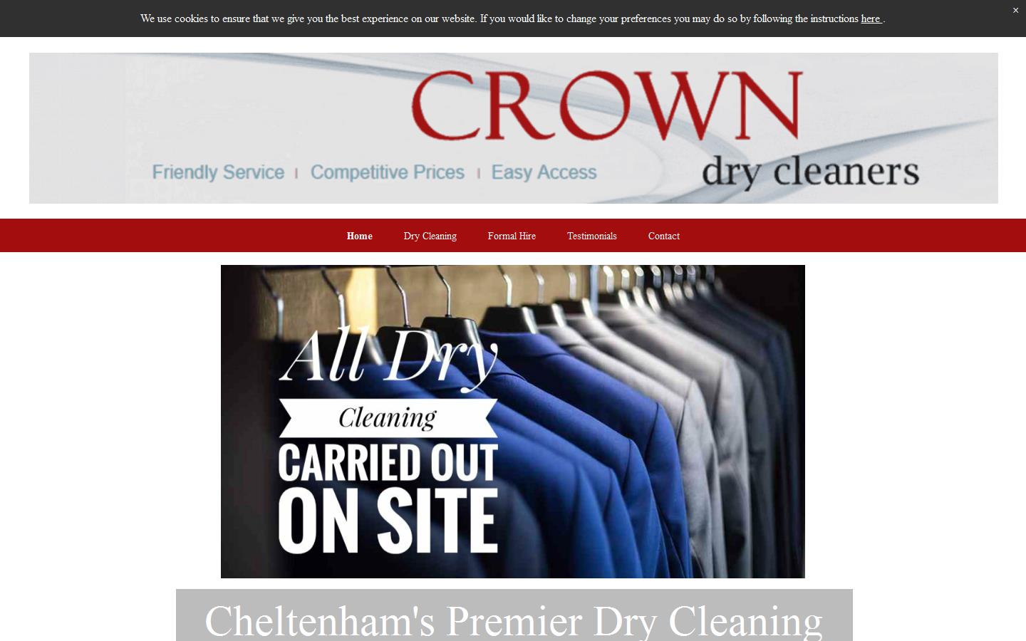Crown Dry Cleaners Website