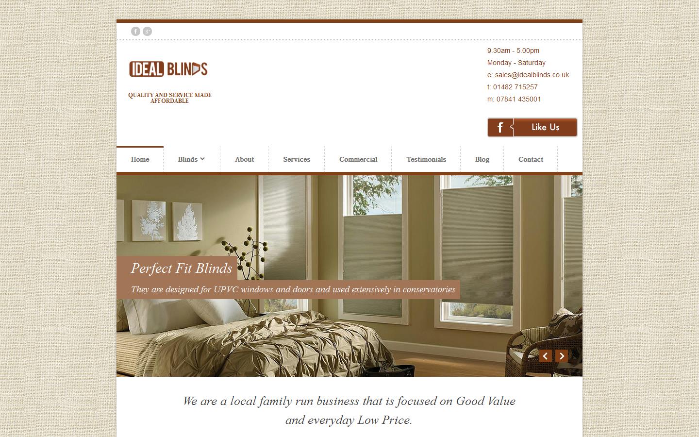 Ideal Blinds Website