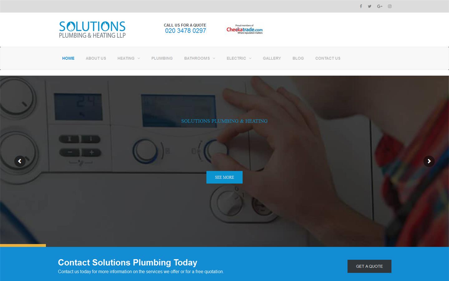 Solutions Plumbing & Heating Website