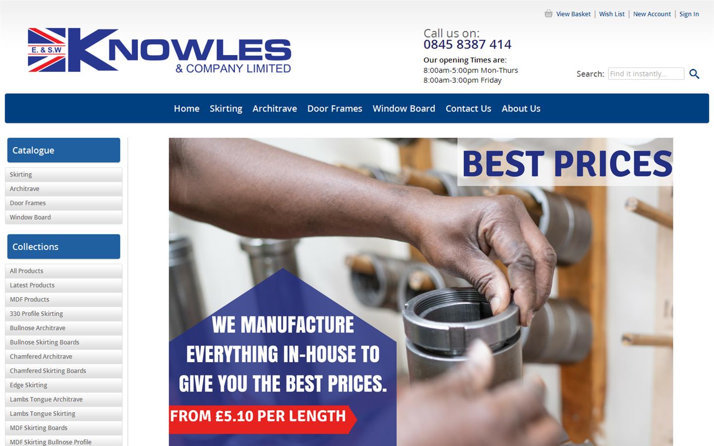 E & S W Knowles Website