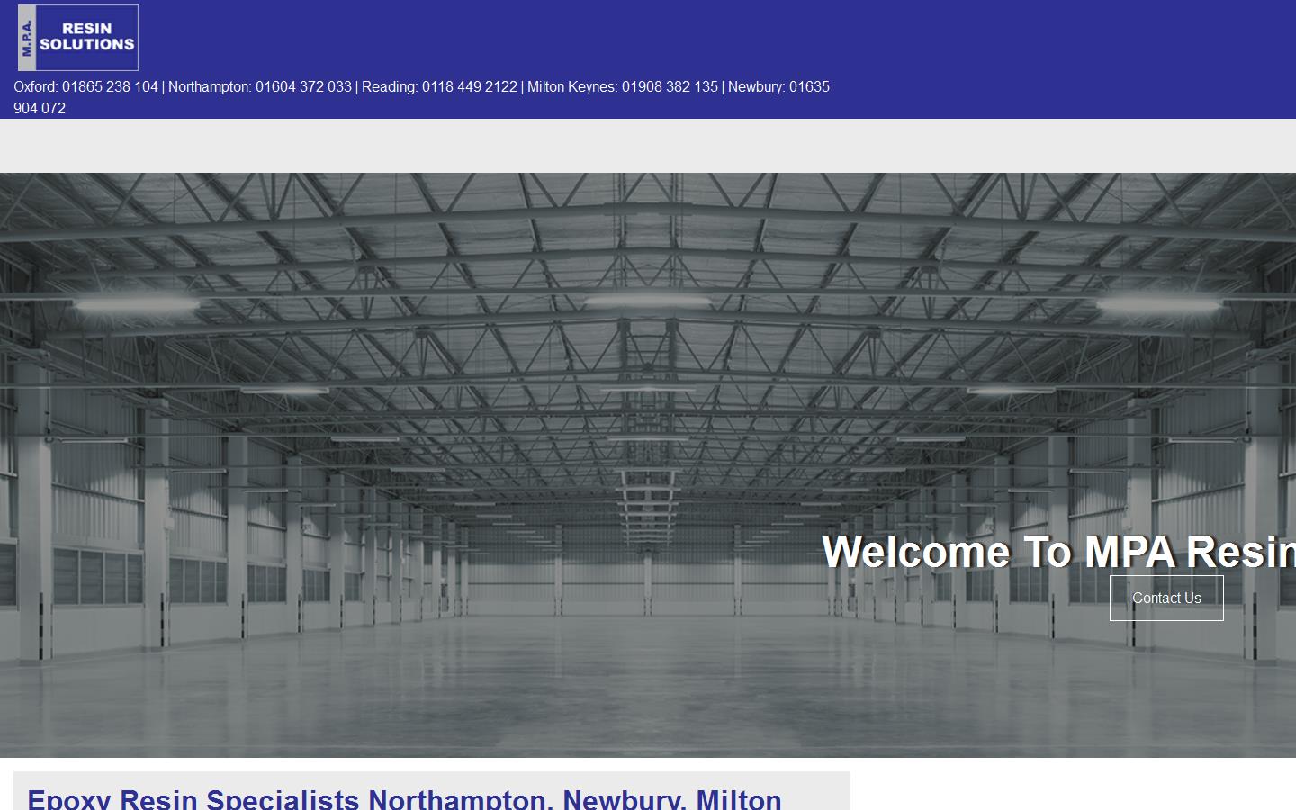 MPA Resin Solutions Website