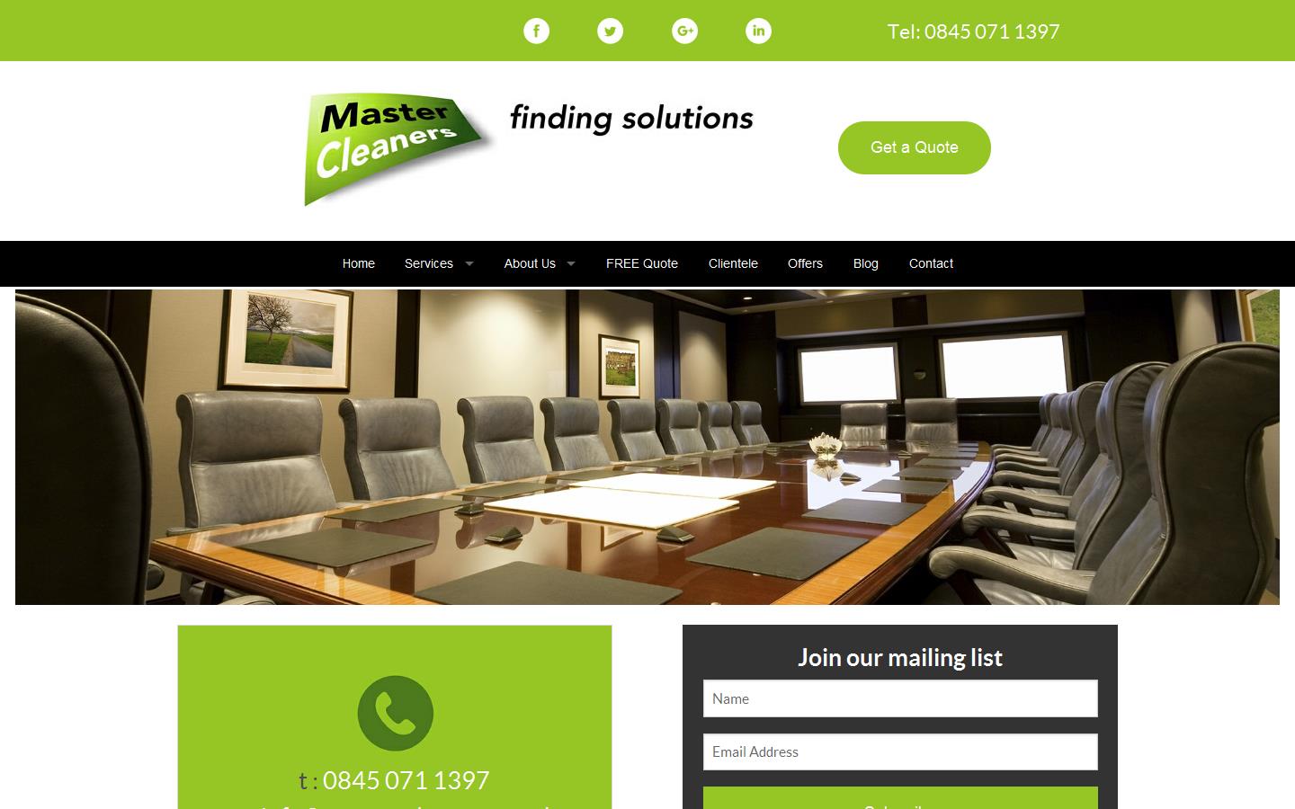 Master Cleaners Website