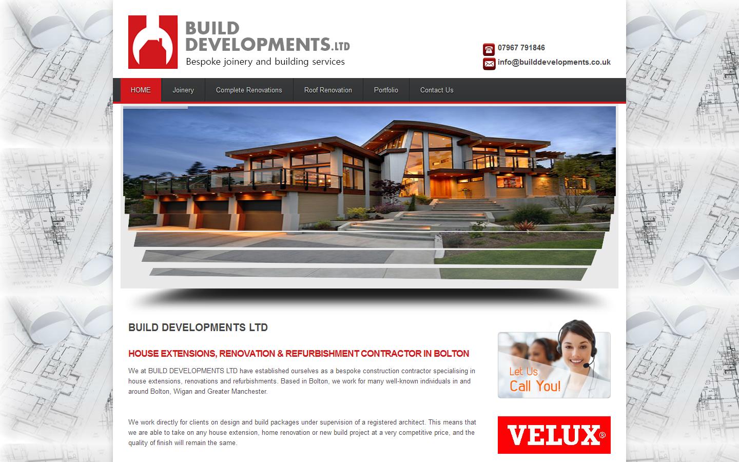 Build Developments in Bolton Website