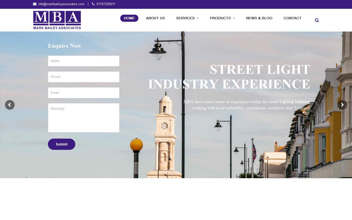 Mark Bailey Associastes Ltd Website