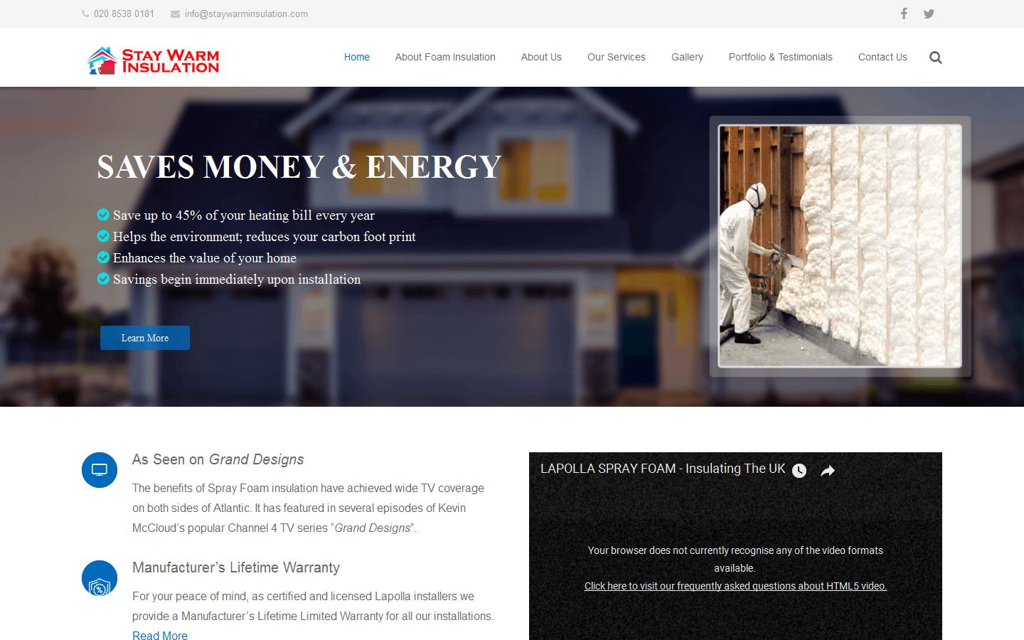 Stay Warm Insulation Website