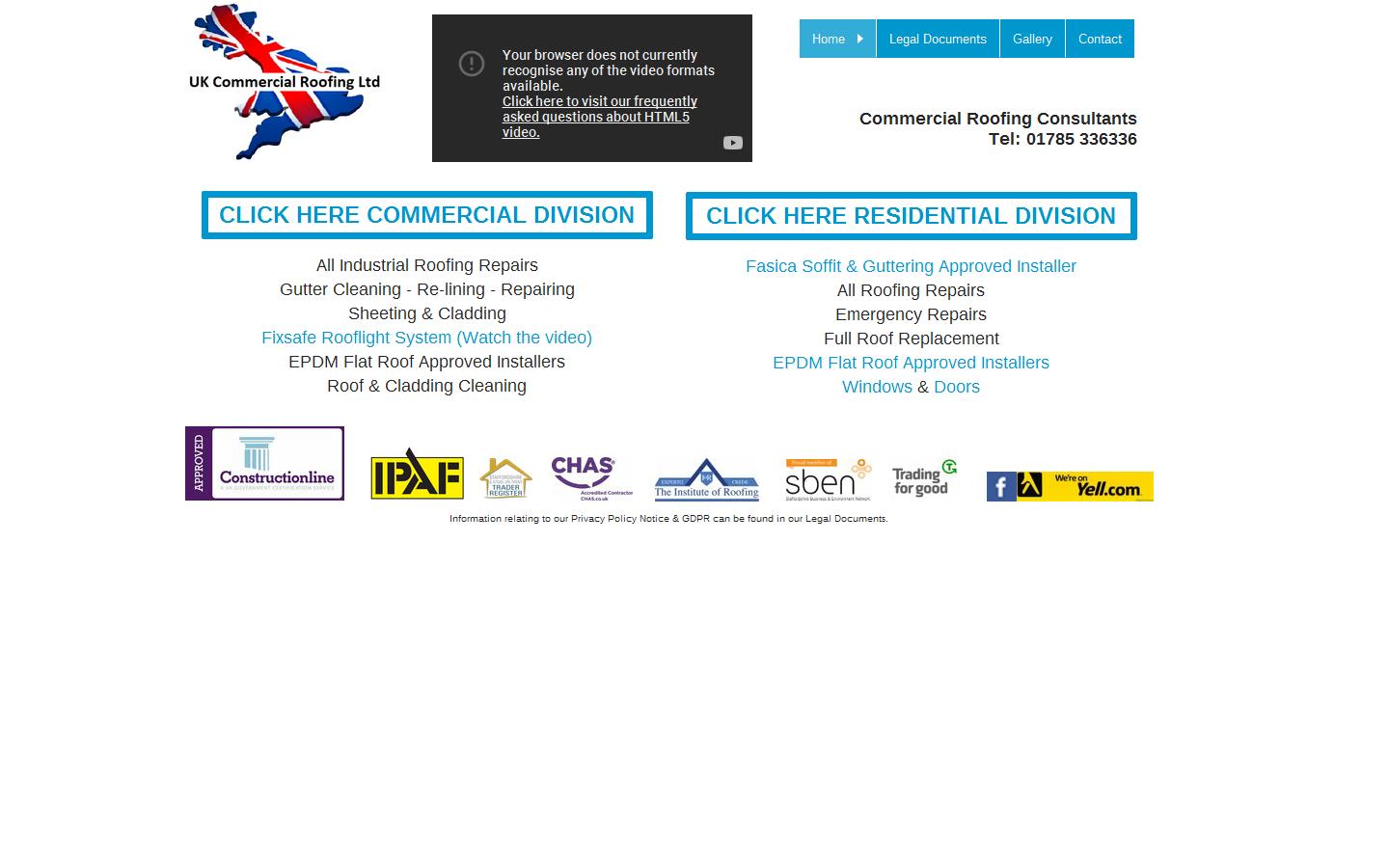 UK Commercial Roofing Ltd Website