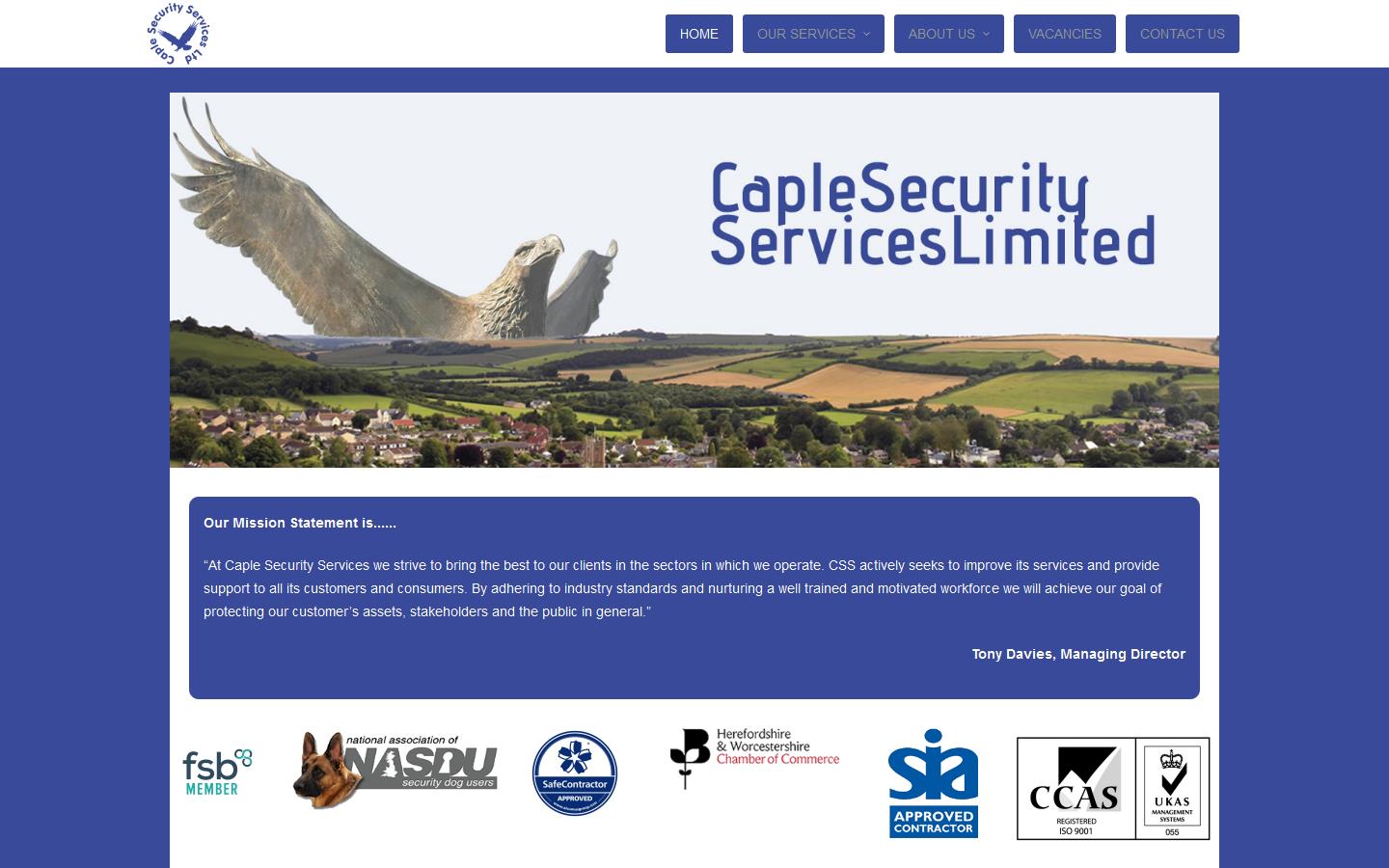 Caple Security Services Ltd Website