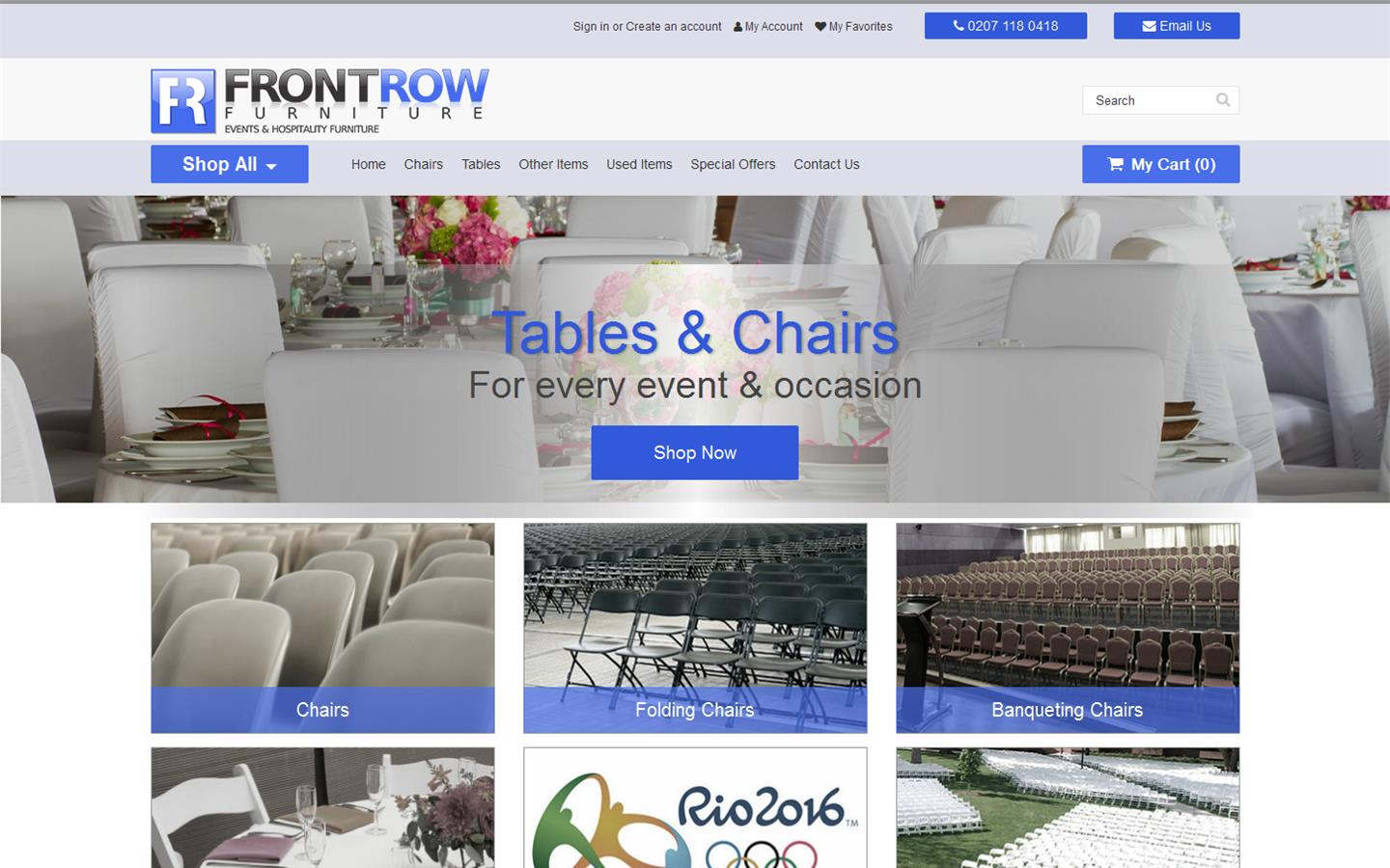 Front Row Furniture Website