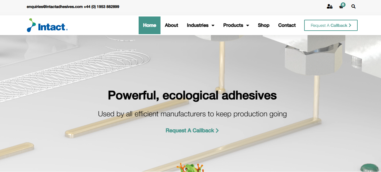 Intact Adhesives  Website