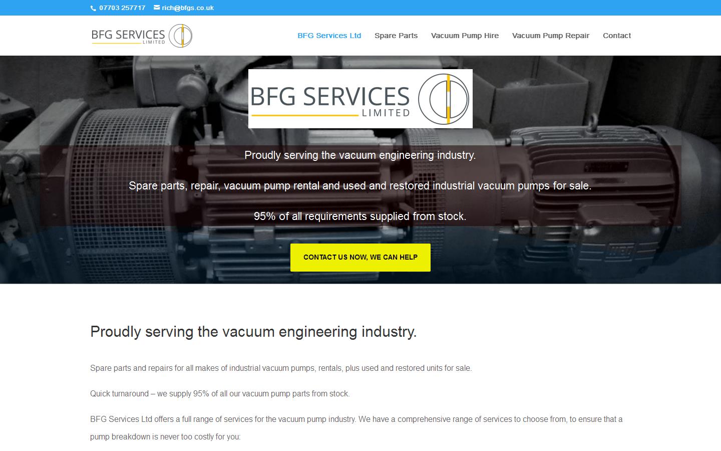 BFG Services Ltd Website