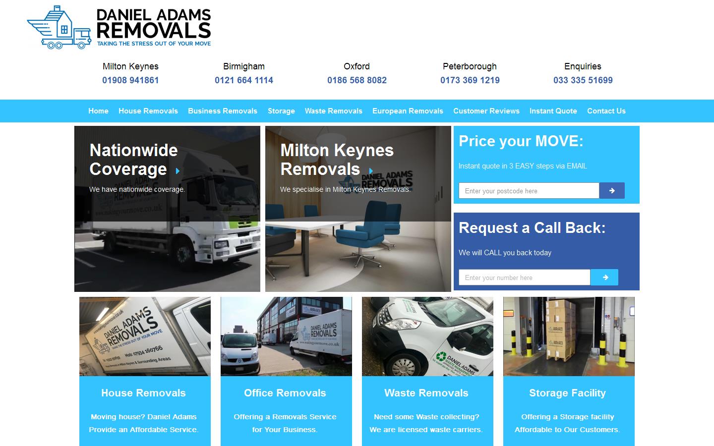Daniel Adams Removals Website