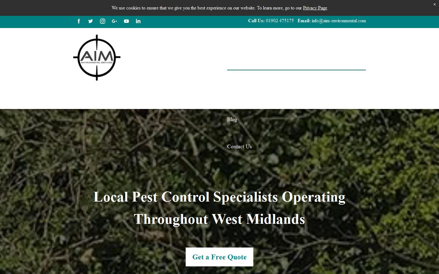 Aim Environmental Services Website