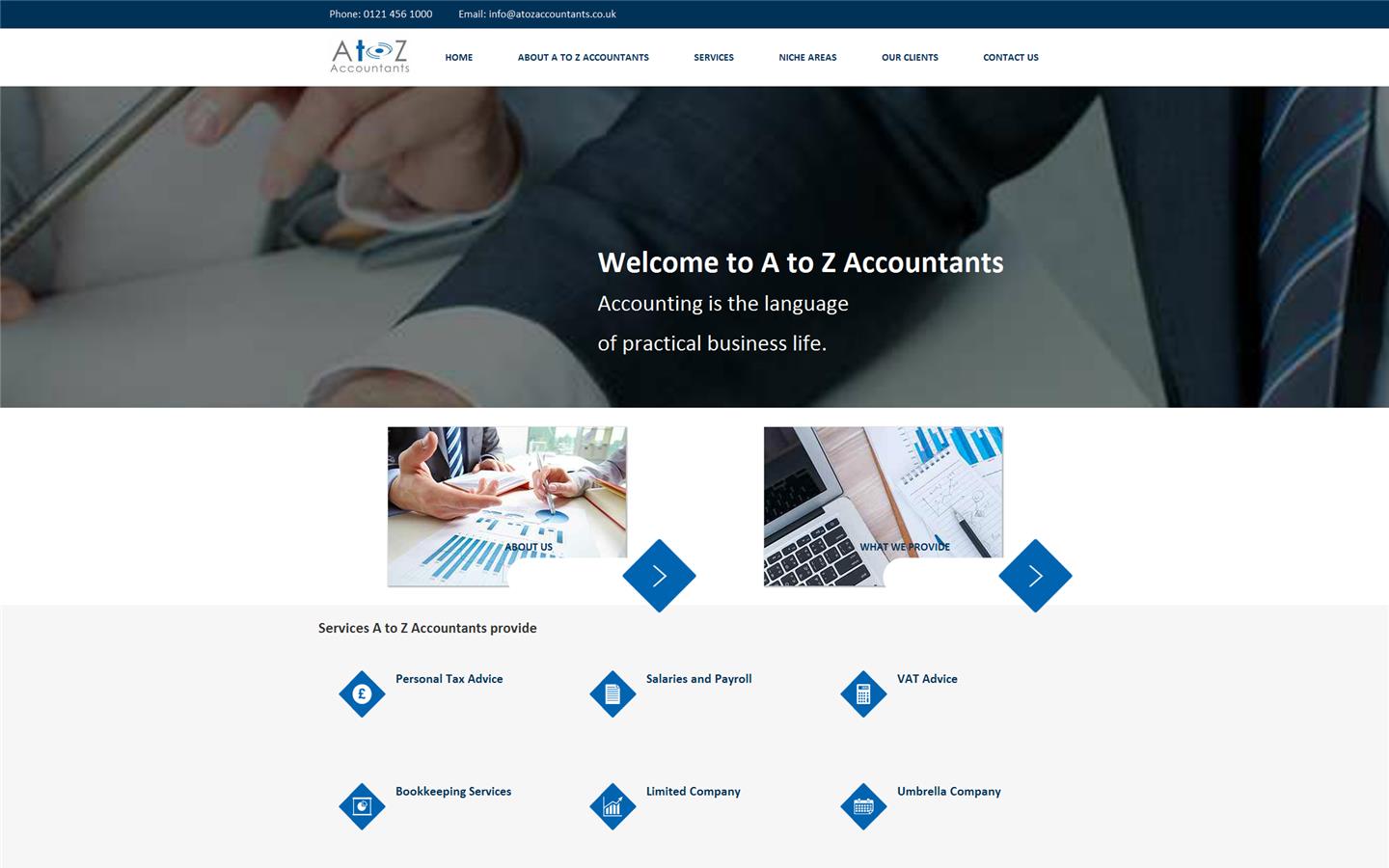 A to Z Accountants Website