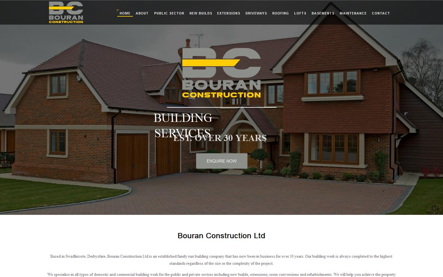 Bouran Construction Ltd Website
