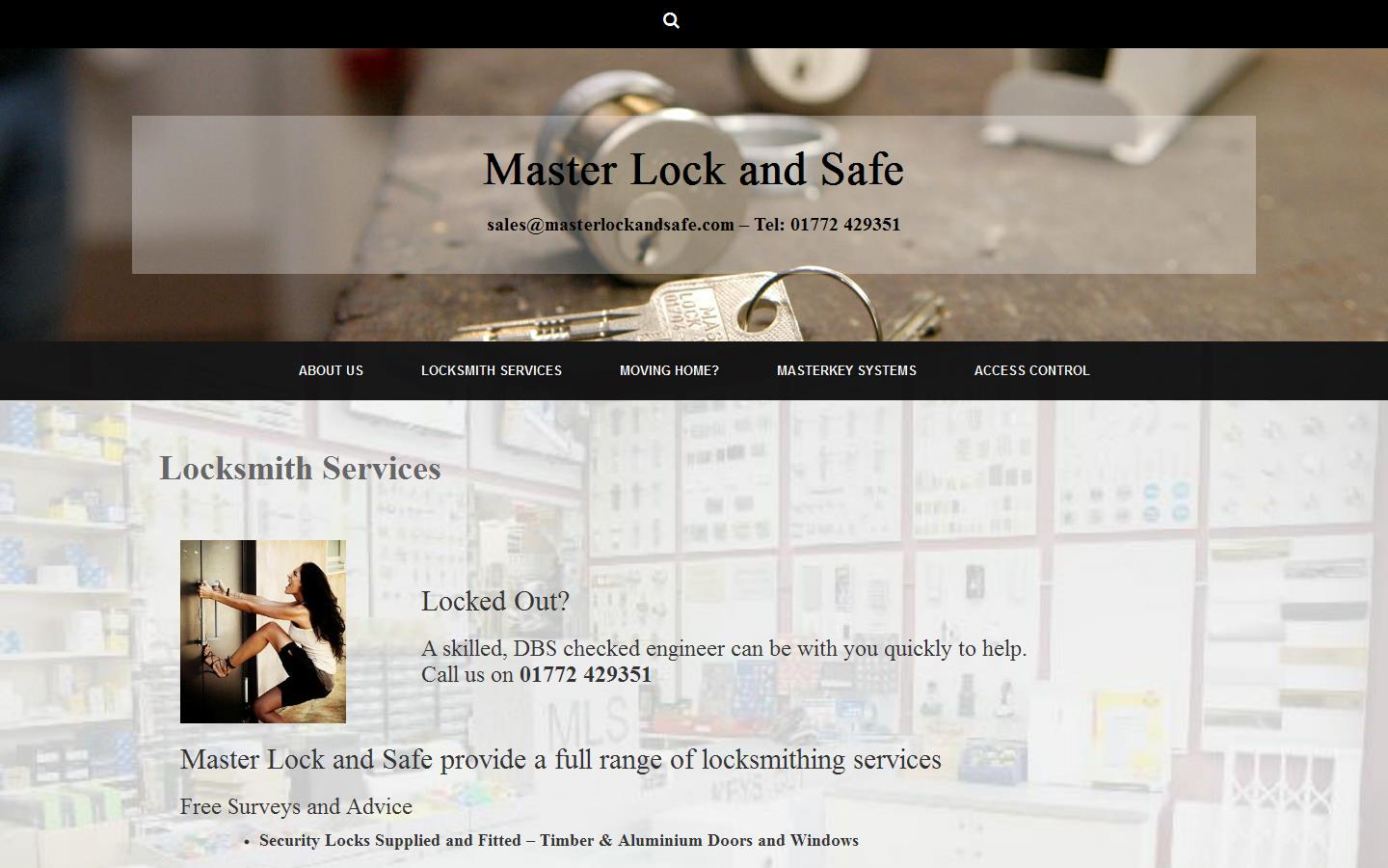 Master Lock & Safe Website